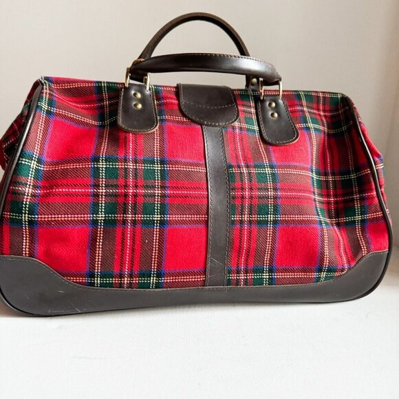 Vintage 1960s Yoshida Porter Tokyo Red Plaid Doctor's Bag - Picture 6 of 13